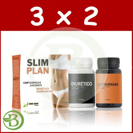 Pack 3x2 Slim Plan 40 Capsulas Ergonat