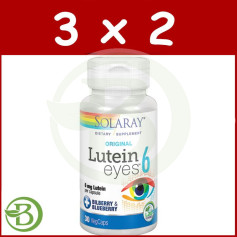 Pacote 3x2 Olhos de Luteína 6Mg. 30 Cápsulas Solaray