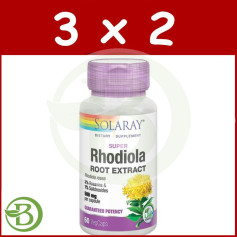 Pacote 3x2 SUPER RHODIOLA 60 CÁPSULAS VEGETAIS SOLARAY