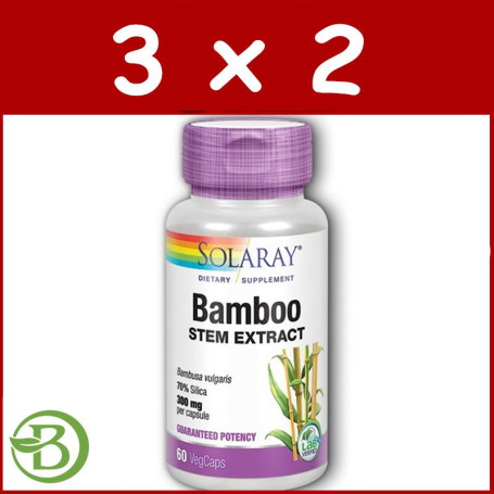 Pack 3x2 Bambú 300Mg. 60 Cápsulas Solaray