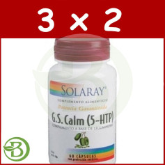 Pacote 3x2 GS Calm (5HTP) 60 Cápsulas Solaray