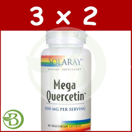 Pack 3x2 Mega Quercetín 600Mg. 60 Cápsulas Solaray