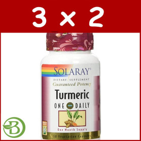 Pack 3x2 Turmeric 600Mg. 30 Cápsulas Solaray