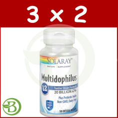 Pacote 3x2 Multidophilus 12 Cepas 50 Cápsulas Solaray