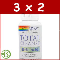 Pacote 3x2 Total Cleanse Ácido Úrico 60 Cápsulas Solaray