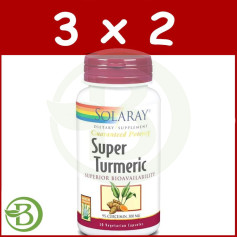 Pacote 3x2 Super Curcuma 30 Cápsulas Solaray