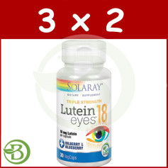 Pacote 3x2 Olhos de Luteína 18Mg. 30 Cápsulas Solaray