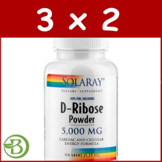 Pacote 3x2 D-Ribose 150Gr. 30 Tomas Solaray