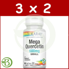 Pack 3x2 Small Mega Quercitin 600Mg. 30 Cápsulas Vegetales Solaray