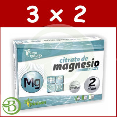 Pack 3x2 Citrato de Magnésio 30 Cápsulas Pinisan