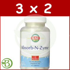 Pacote 3x2 Absorb-N. Zyme 90 comprimidos de Kal