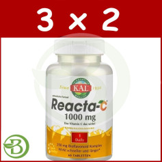 Pacote 3x2 Kal Reacta C 1.000Mg. 60 comprimidos de Kal