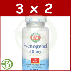 Pacote 3x2 Comprimidos de Picnogenol 60 Kal