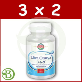 Pack 3x2 Ultra Omega 3-6-9 100 Perlas Kal