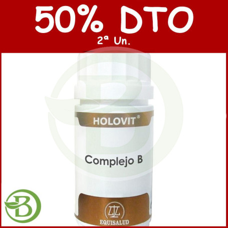 Holovit Complejo B Orgánico 50 Cápsulas Equisalud Pack (2a Ud al 50%)