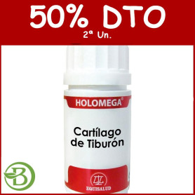 Holomega Cartílago Tiburón 50 Cápsulas Equisalud Pack (2a Ud al 50%)