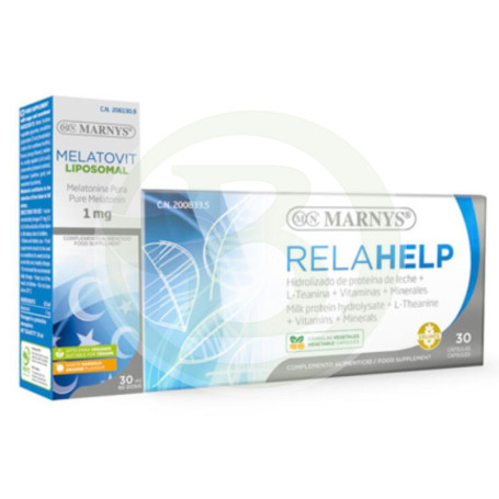 Pacote Relahelp 30 Cápsulas + Melatovit Marnys