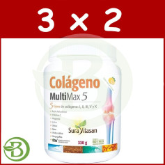 Pacote 3x2 Colágeno Multi Max 5 330Gr Sura Vitasan