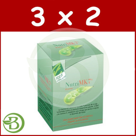 Pack 3x2 Nutrimk7 60 Perlas 500Mg. 45Mcg. 100% Natural