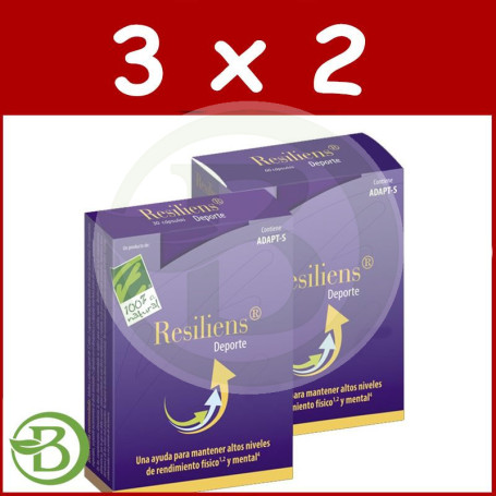 Pack 3x2 Resiliens Deporte 60 Cápsulas 100% Natural