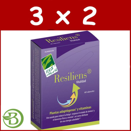 Pack 3x2 Resiliens Vitalidad 60 Cápsulas 100% Natural