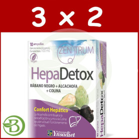 Pack 3x2 Zentrum Hepa Detox 10 Ampollas Ynsadiet