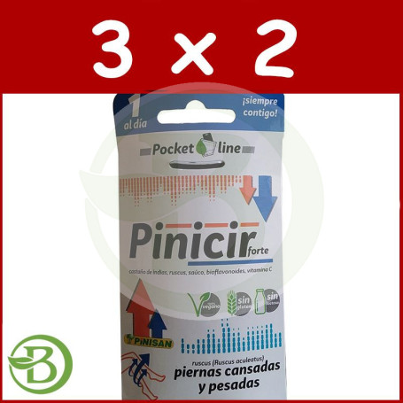 Pack 3x2 Pinicir Forte 10 Cápsulas Pinisan