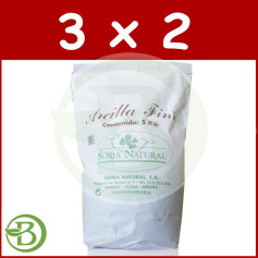 Embalagem 3x2 Argila Fina 5Kg. Soria Natural