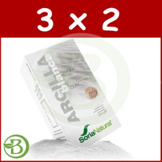 Pacote 3x2 Argila Branca 250Gr. Soria Natural