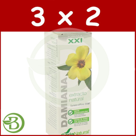 Pack 3x2 Extracto de Damiana Fórmula XXI 50Ml. Soria Natural