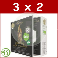 Pacote 3x2 Ginseng Preto Fermentado 24 Cápsulas Soria Natural