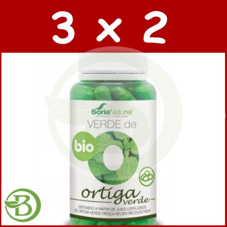 Pack 3x2 Verde De Ortiga Verde 80 Cápsulas Soria Natural