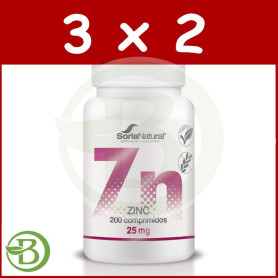 Pack 3x2 Zinc 350 Mgrs. X 200 Liberacion Sostenida Soria Natural