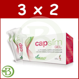 Pack 3x2 Capslim Gel 14 Sobres Soria Natural