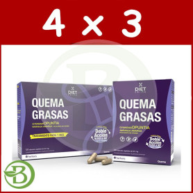 Pack 4x3 Prime Diet Quema Grasas 120 Capsulas Herbora