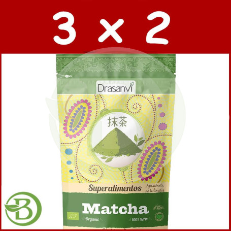 Pack 3x2 Matcha Bio 70Gr. Drasanvi