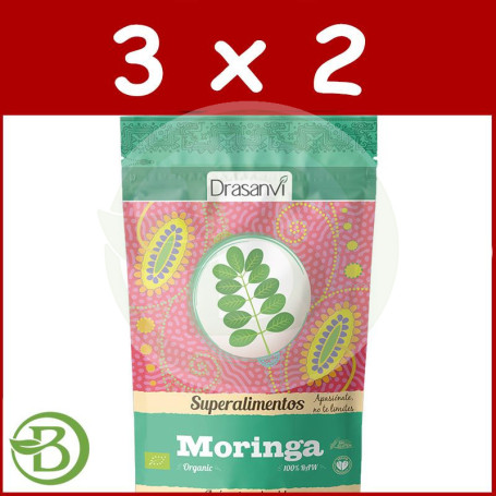 Pack 3x2 Moringa Bio 125Gr. Drasanvi