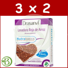 Pacote 3x2 Levedura de Arroz Vermelho (2,9Mg Monacolina K) 30 Cápsulas Drasanvi