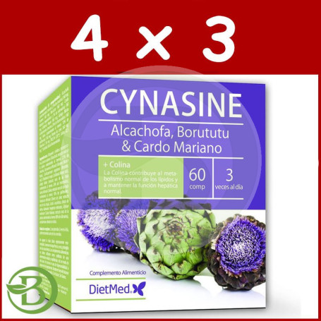 Pack 4x3 Cynasine 60 Comprimidos Dietmed