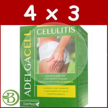 Pack 4x3 Adelgacell 40 Cápsulas Dietmed