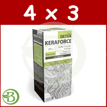 Pack 4x3 Keraforce Detox 200Ml. Dietmed