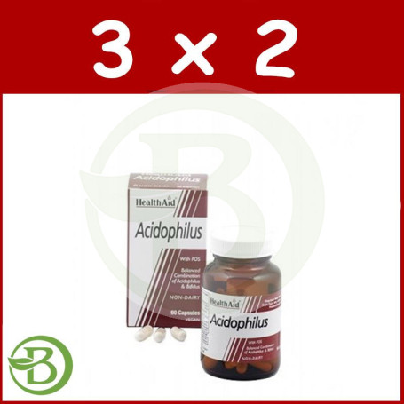 Pack 3x2 Acidophilus Plus (4.000 Millones) Health Aid