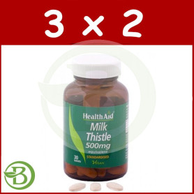 Pack 3x2 Cardo Mariano 60 Comprimidos (Silybum Marianum) Health Aid