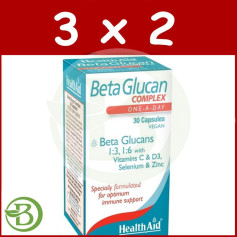 Pacote 3x2 Complexo Betaglucano 30 Cápsulas Health Aid