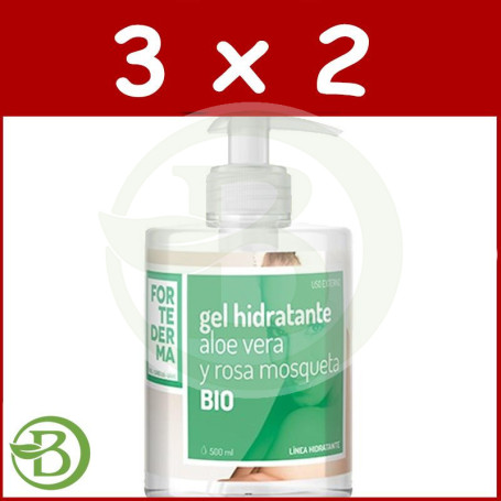 Pack 3x2 Gel Hidratante Aloe y Rosa Mosqueta Bio 500Ml. Herbora