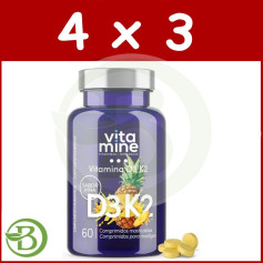 Embale 3x2 Vitamina D3 e K2 60 Comprimidos Herbora