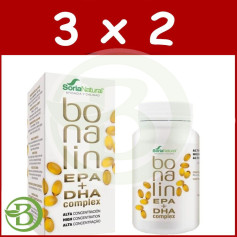 Pacote 3x2 Bonalín EPA + DHA 60 Pérolas Soria Natural