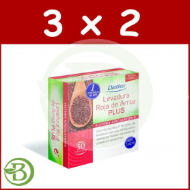 Pack 3x2 Levadura de Arroz Rojo Plus 30 Cápsulas Dietisa