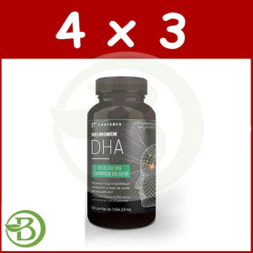 Pack 4x3 Neuromem DHA 60 Perlas Herbora