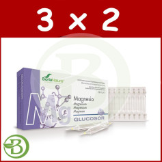 Embalagem 3x2 Glicose de Magnésio 28 Frascos Soria Natural